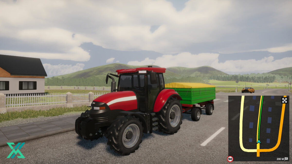 GPS navigation and a tractor in the new eXpanSIM update